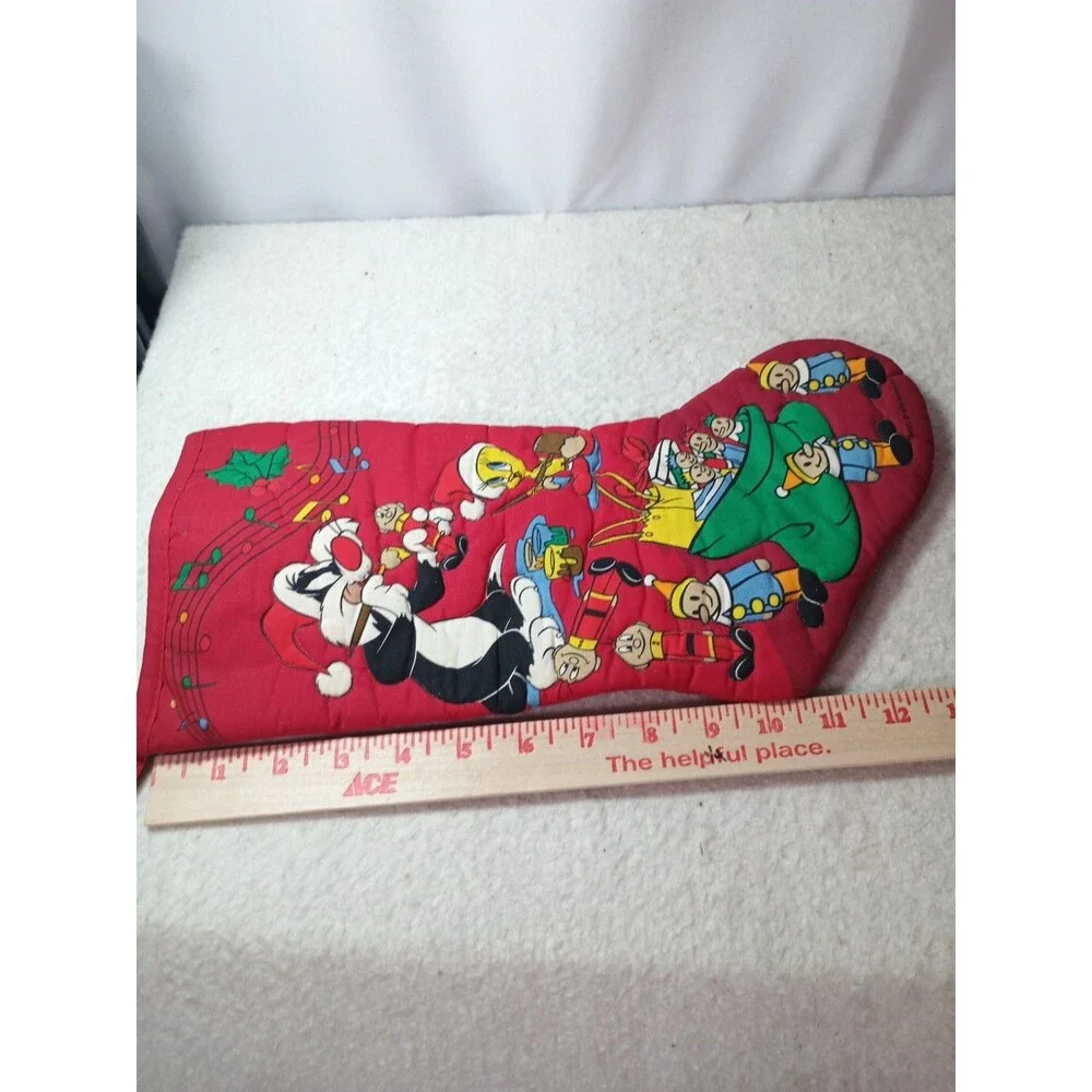 1999 Looney Tunes Christmas Stocking Sylvester Tweety  Warner Bros Vintage